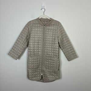 Athleta Beige Grandview Primaloft Quilted‎ Full Zip Pockets Jacket Women's XS